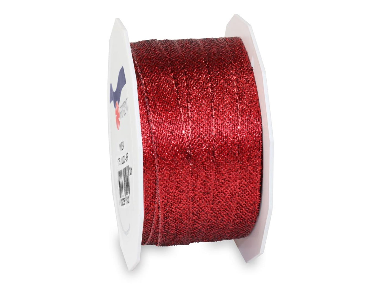 Nastro wien 1cm x20mt in tessuto metallizato rosso
