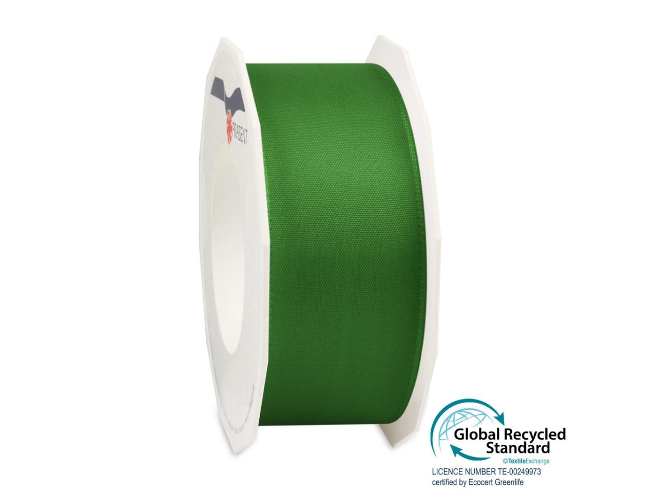 Nastro lyon di seta 4cmx25mt con bordo in filo verde sempreverde