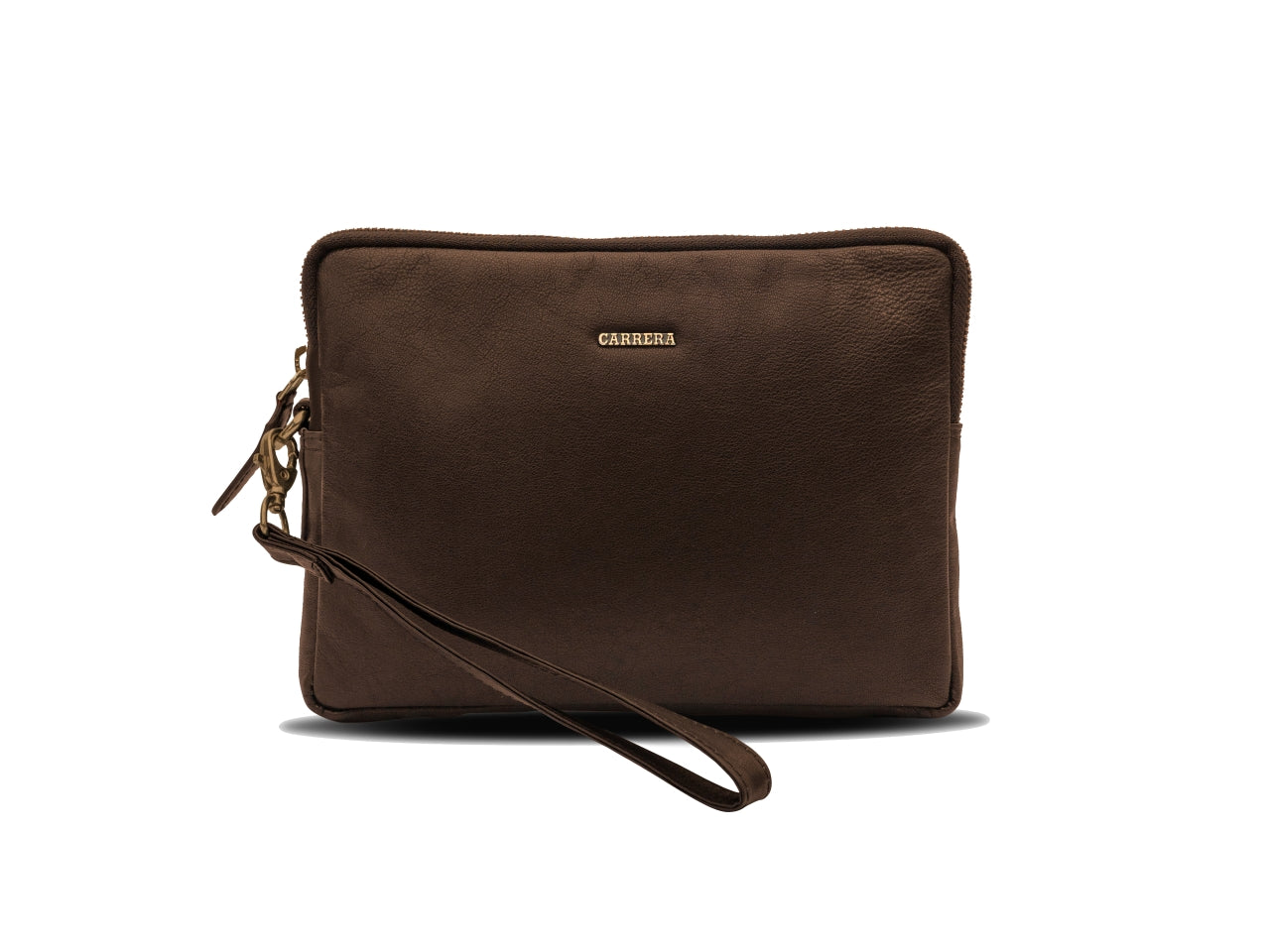 Carrera Berlino pochette piccola in pelle marrone