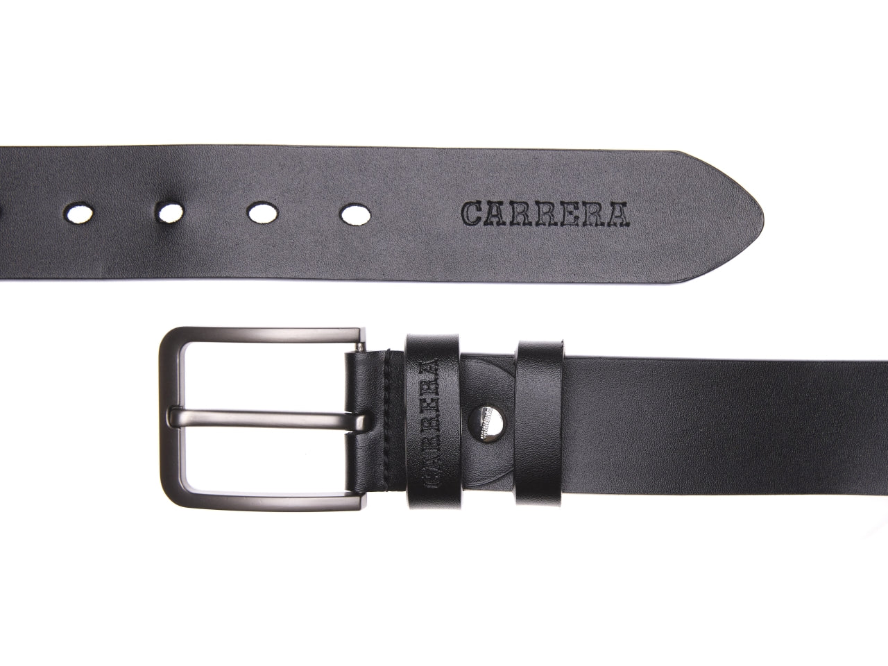 Carrera cintura 4cm in pelle nero tg.M