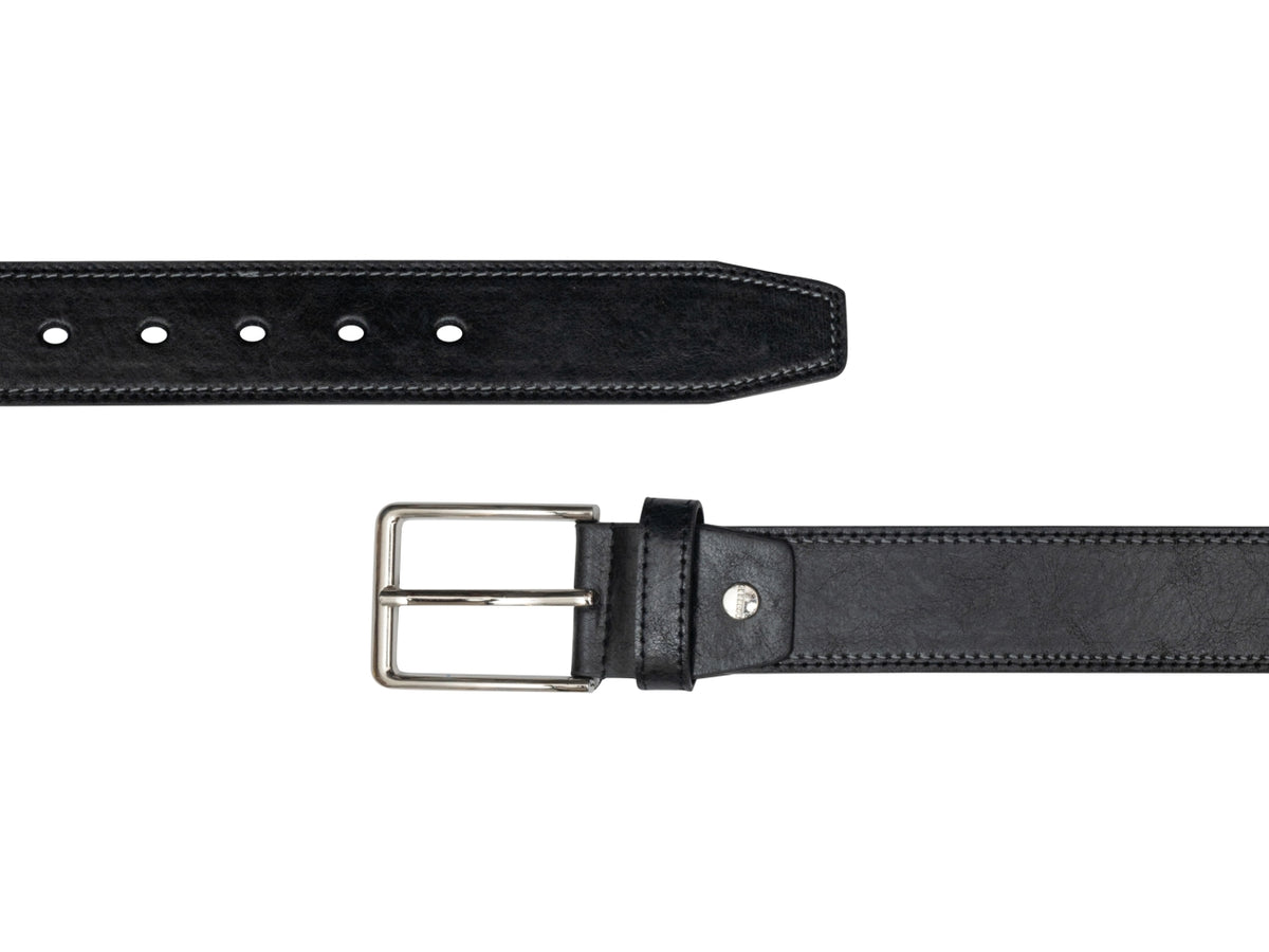 Carrera cintura 4cm in similpelle nero tg.M