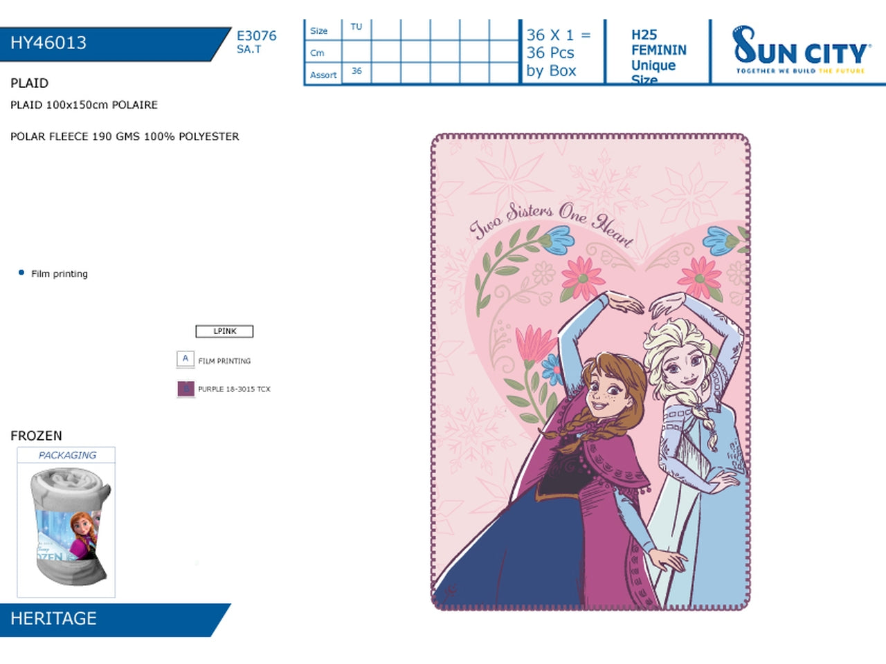 Frozen plaid 100x150cm