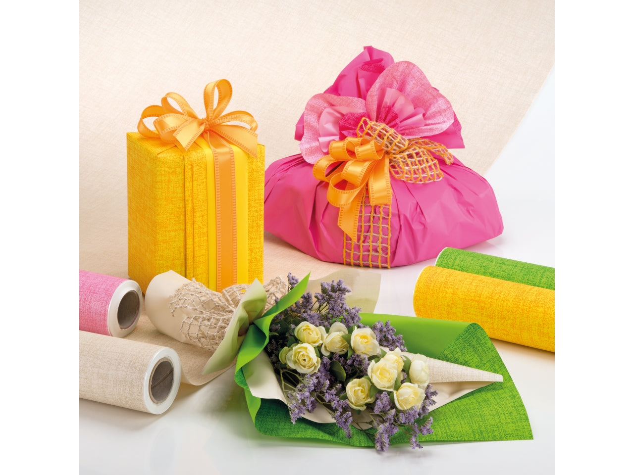 Bobine tela fucsia cm 100x25m 2 lati 40 my