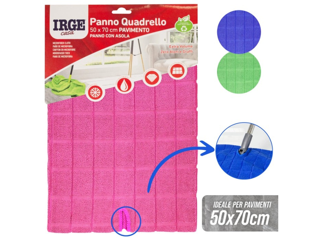 Irge panno microfibra quadro 50x70cm