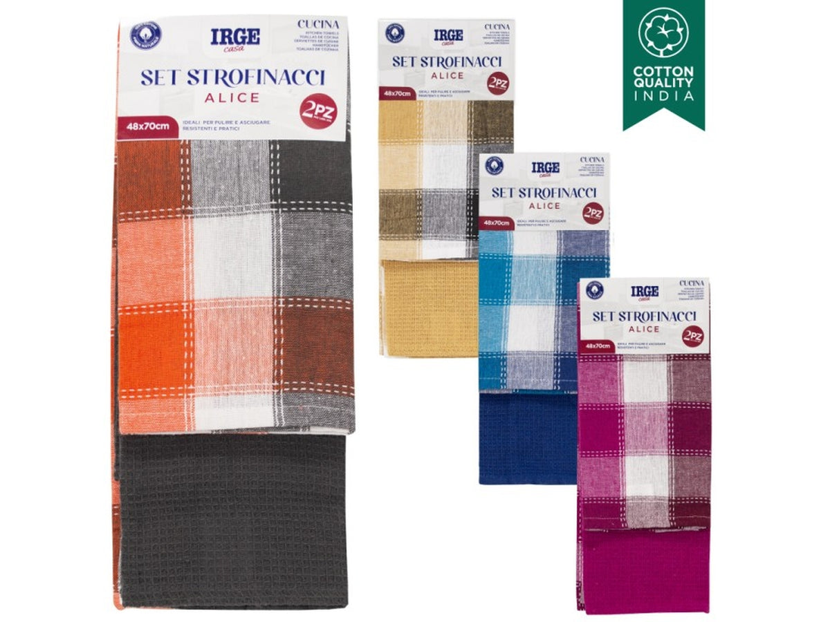 Strofinaccio 48x70cm alice set da 2 strofinacci