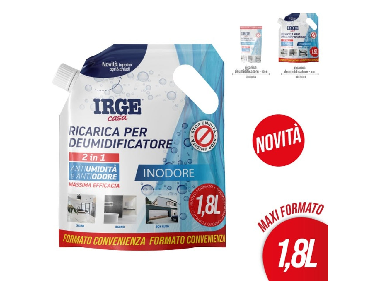 Ricarica deumidificatore 1,8l inodore