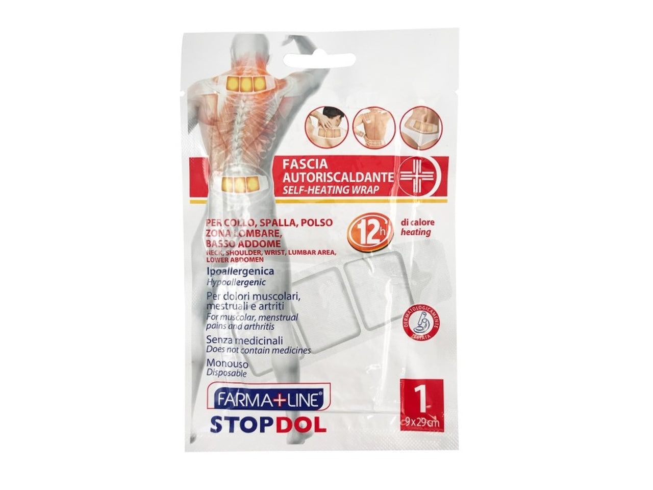 Fascia autoriscaldante 9x29cm farmaline