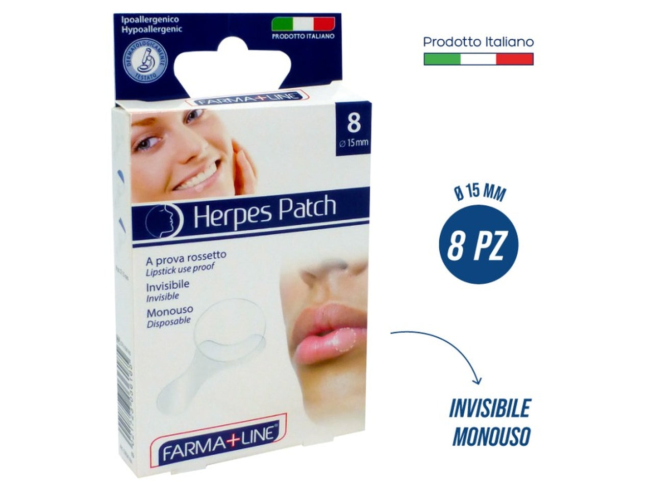 Cerotti patch herpes farmaline set da 8 cerotti