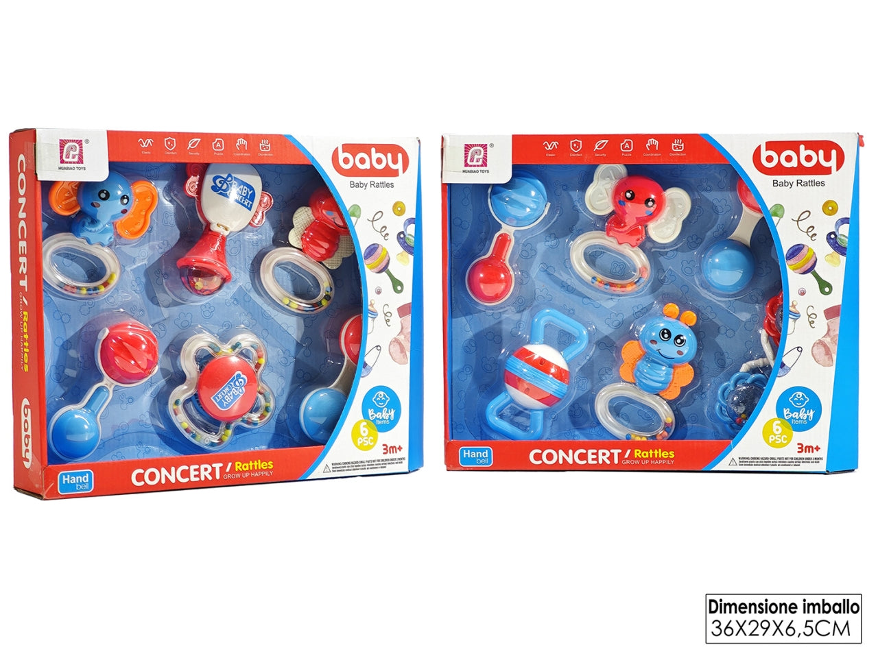 Set 6 sonaglini modelli assortiti