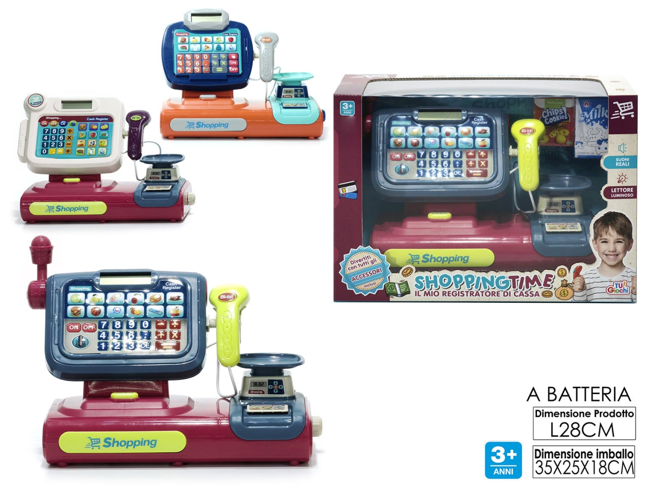 Registratore di cassa a batteria modelli assortiti