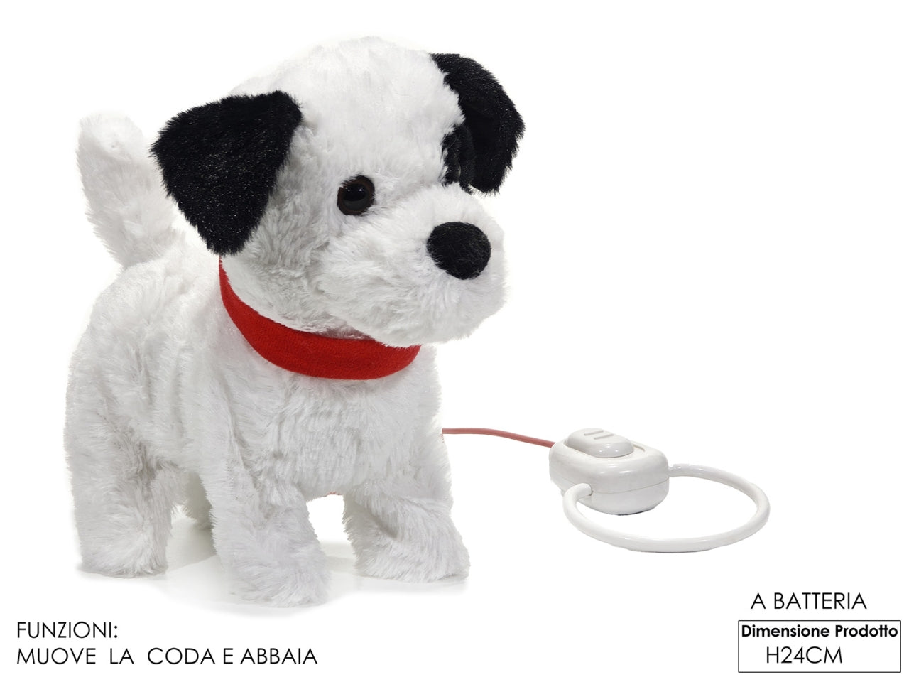 Cane filoguidato a batteria con movimento e suono