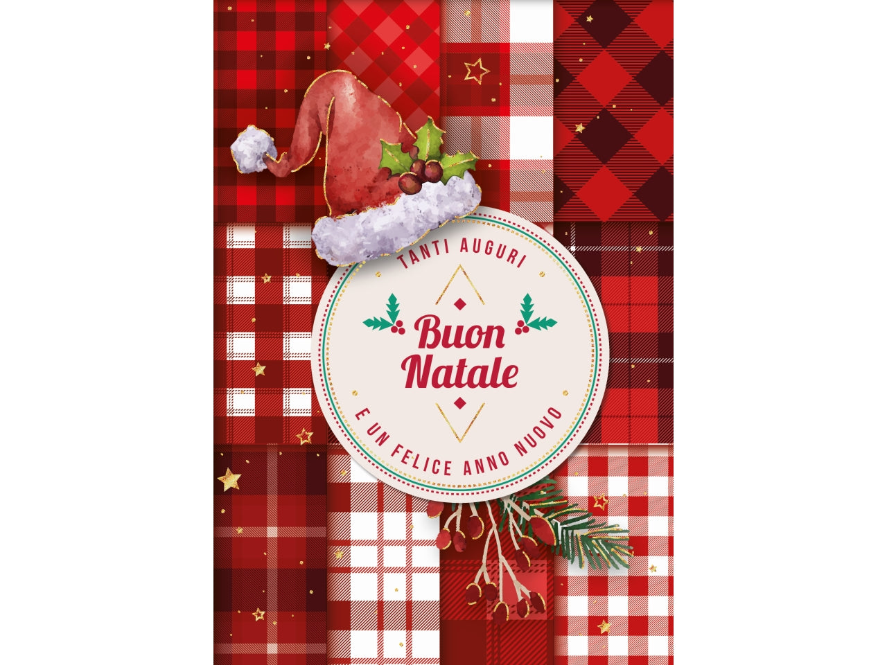 Biglietto buon natale con cappello