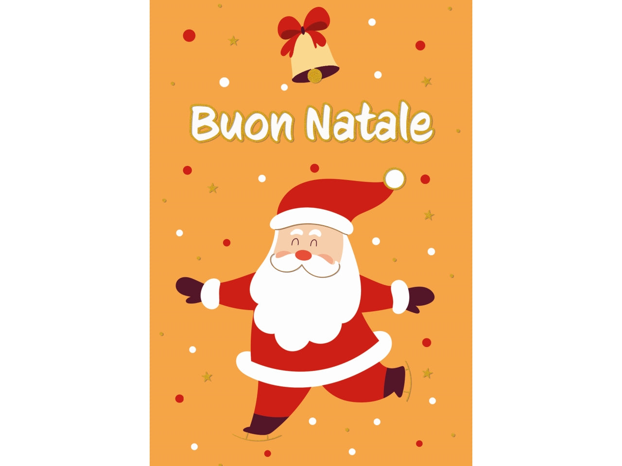 Biglietto buon natale con babbo n.