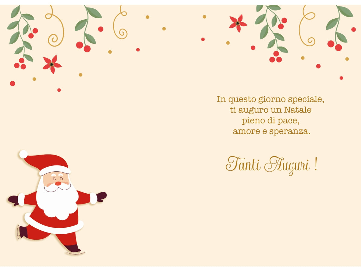 Biglietto buon natale con albero