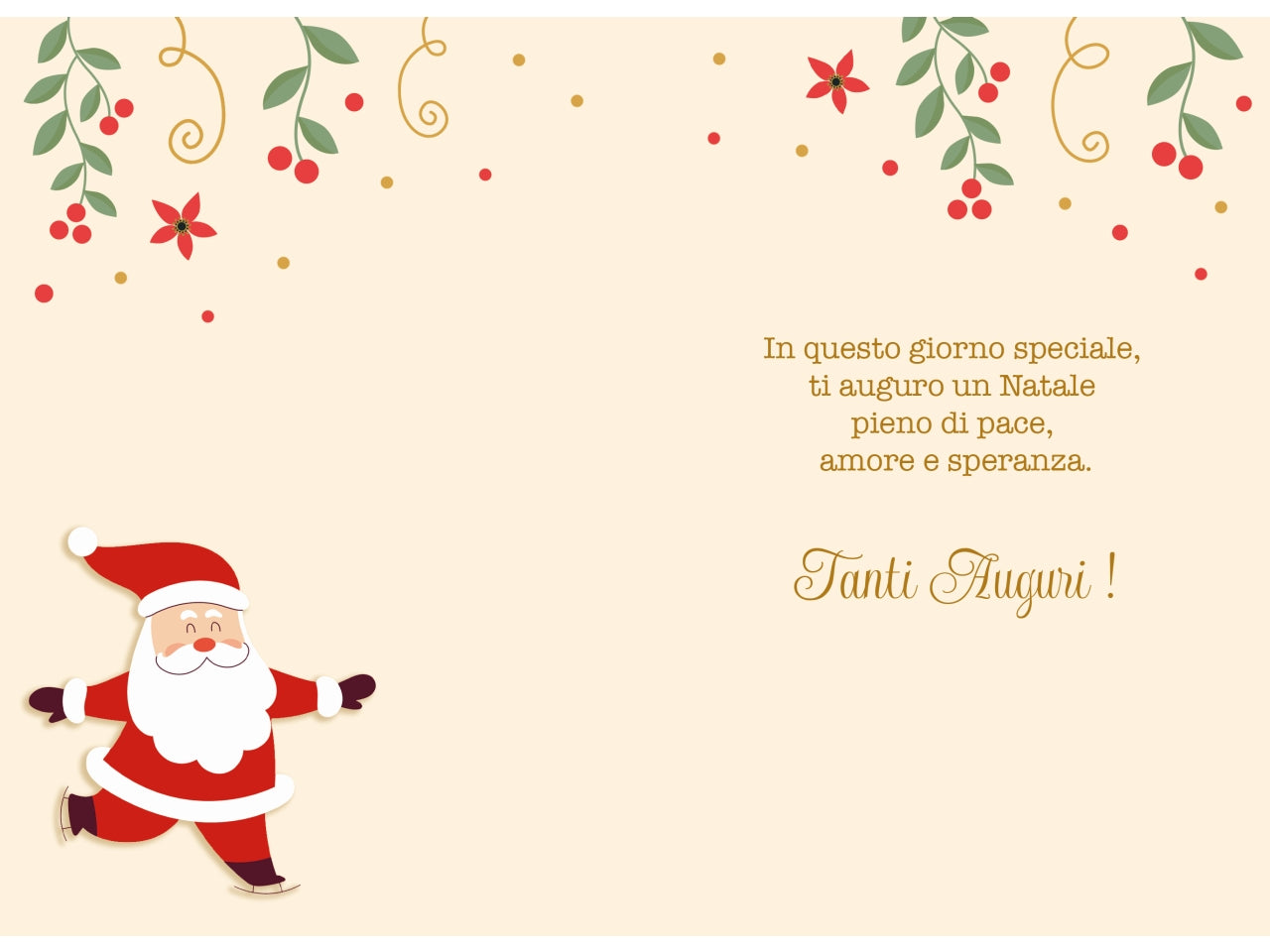 Biglietto buon natale con slitta