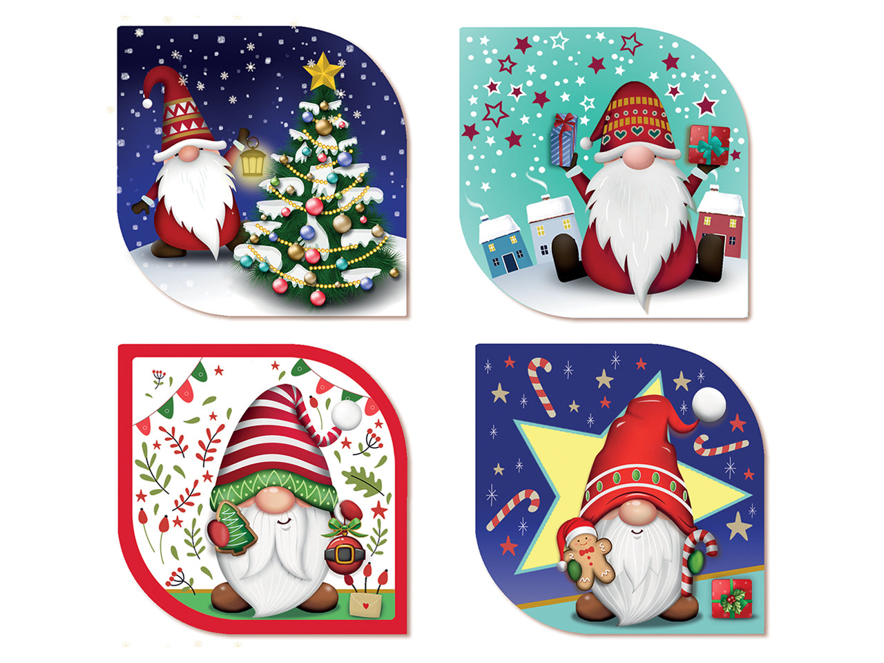 Chiudipacco buon natale in confezione da 10 pezzi fantasie assortite