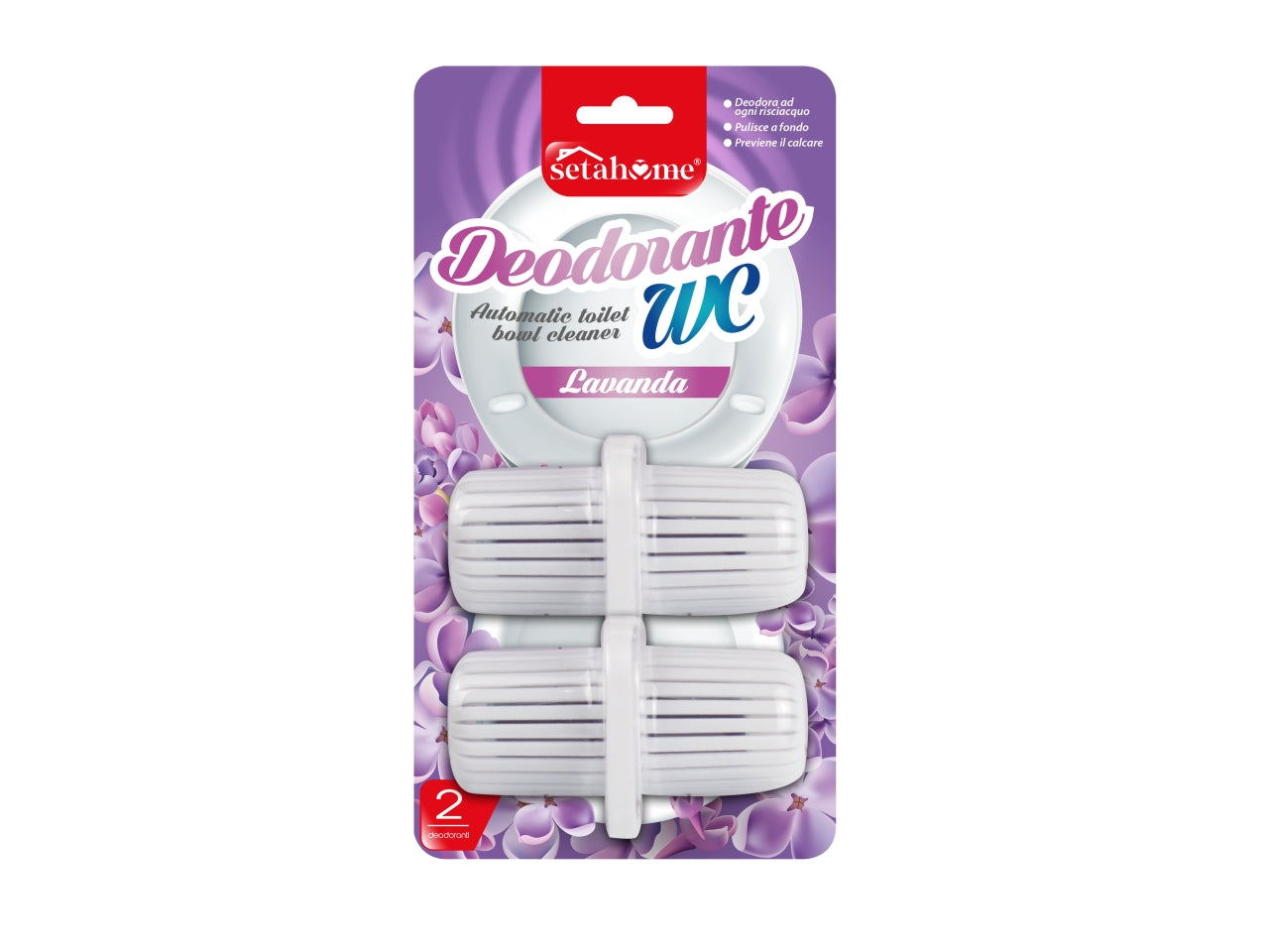 Deodorante wc gancio 40gr lavanda set da 2 deo