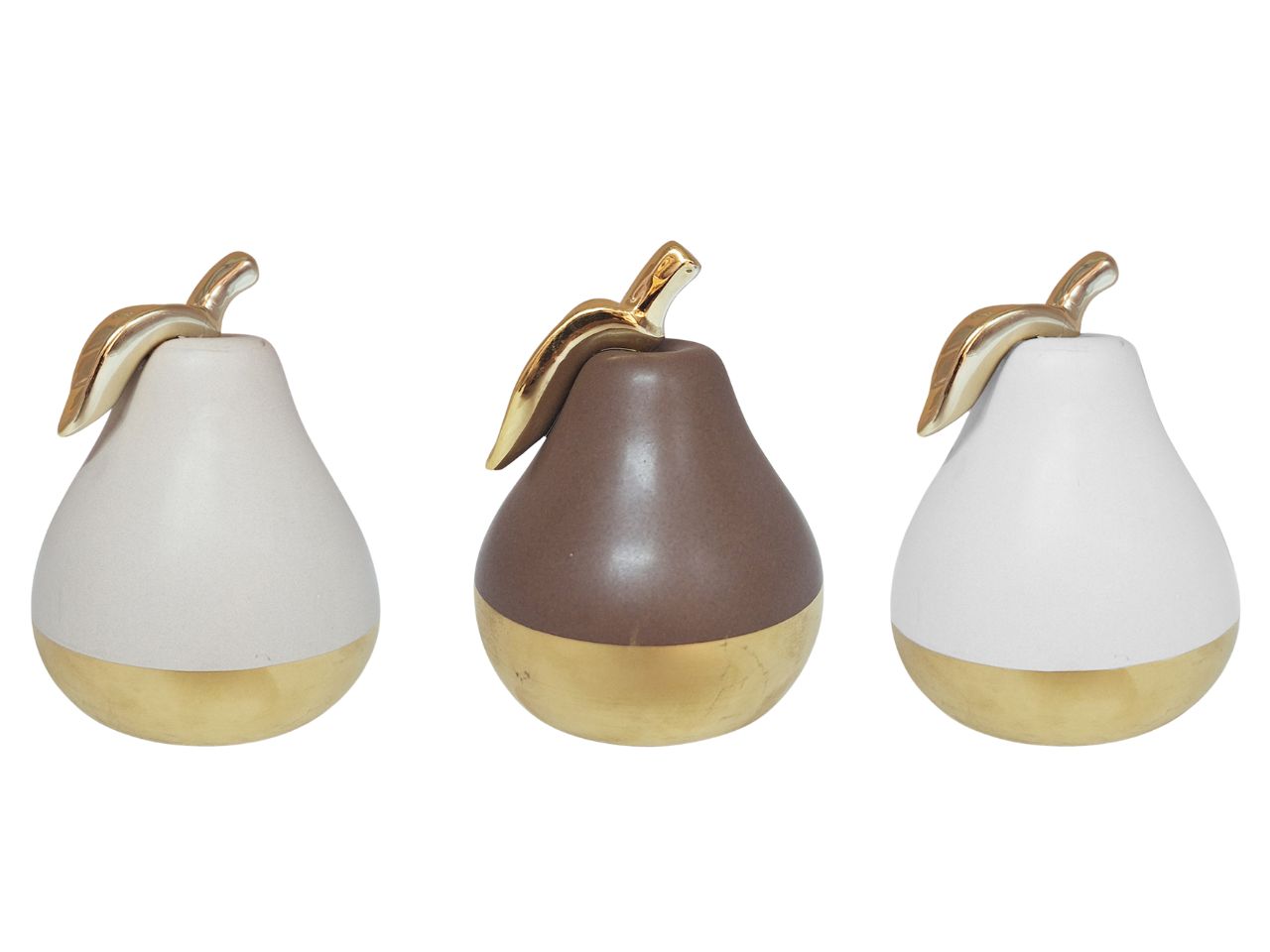 Pera decorativa in ceramica 16x11x11cm in 3 colori
