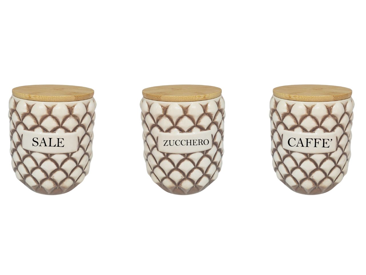 Barattolo in ceramica 13x10,5x10,5cm pigna