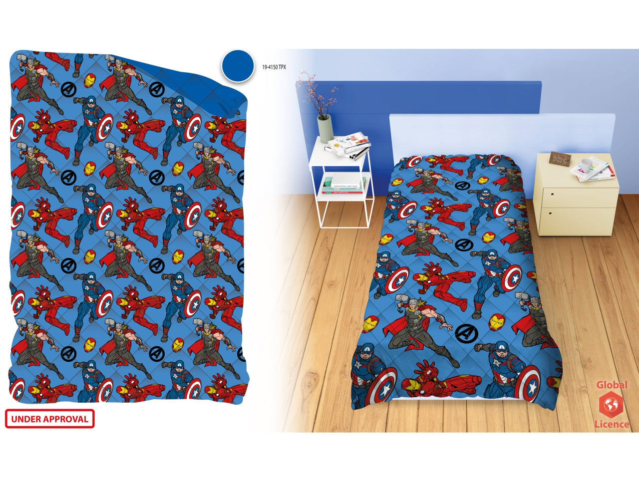 Trapunta singola avengers 170x260cm pvc bag vacum