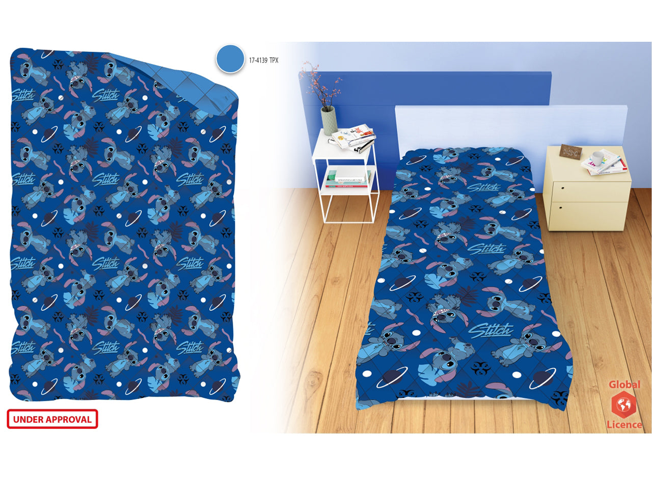 Stitch Trapunta singola 170x260cm pvc bag vacum