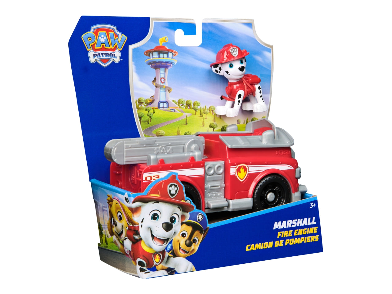 Paw patrol veicolo base marshall con personaggio