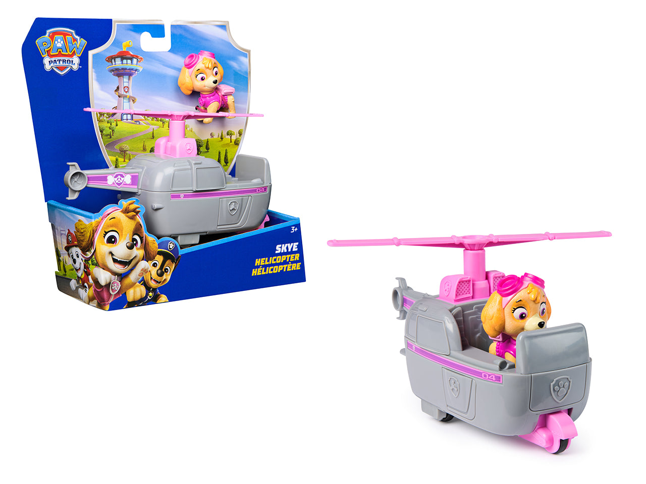 Paw patrol veicolo base skye con personaggio