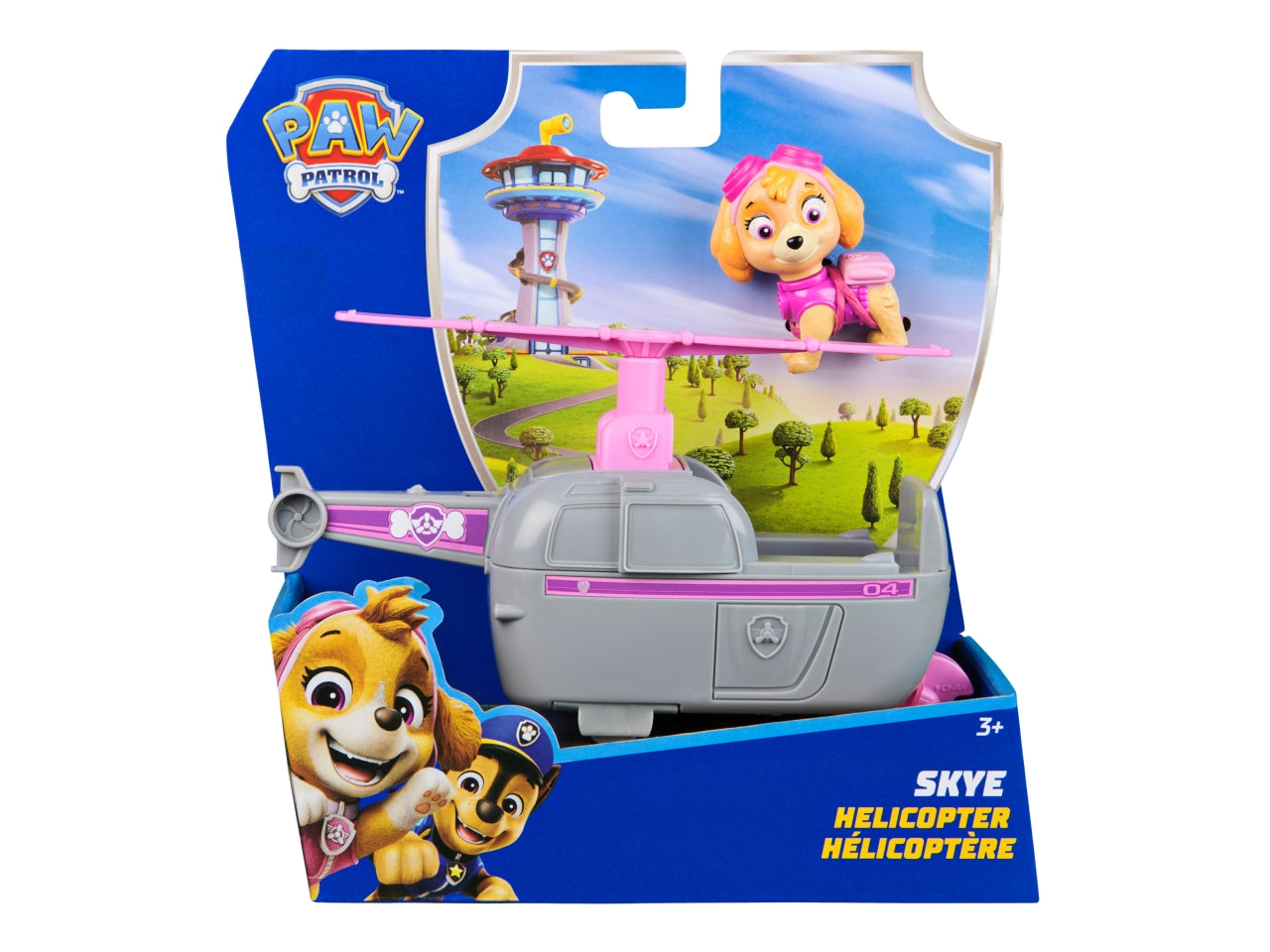 Paw patrol veicolo base skye con personaggio