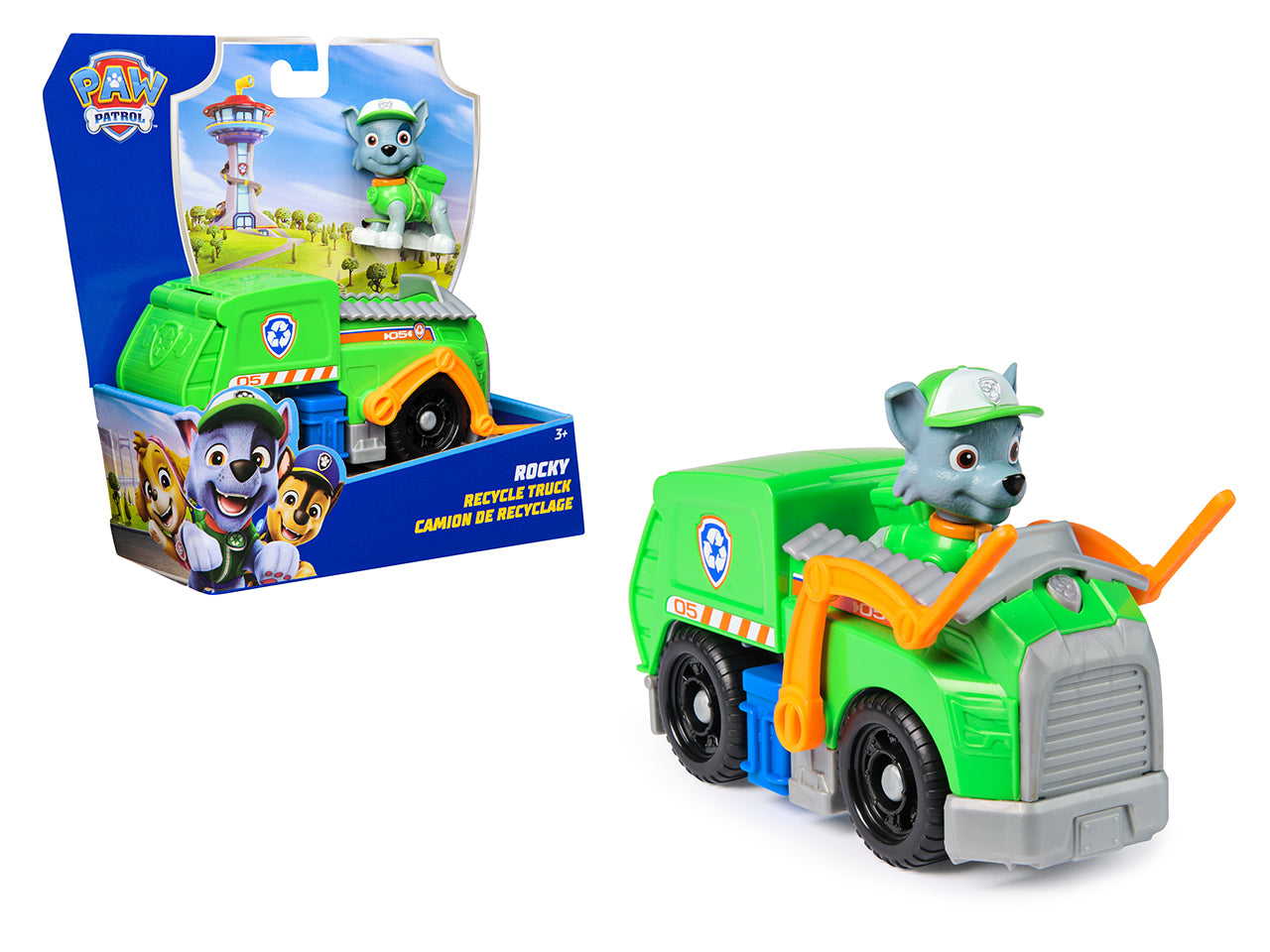 Paw patrol veicolo base rocky con personaggio