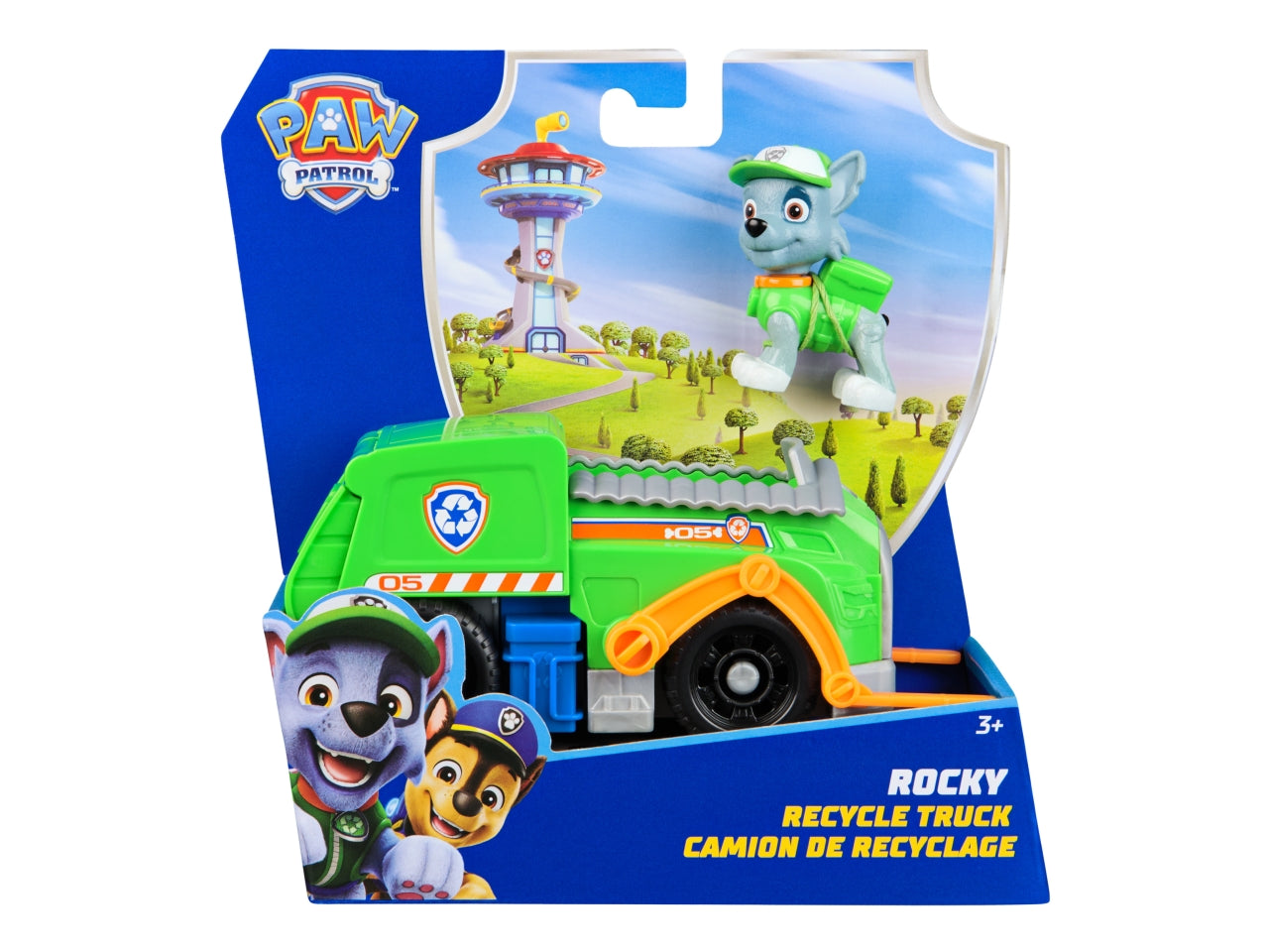 Paw patrol veicolo base rocky con personaggio