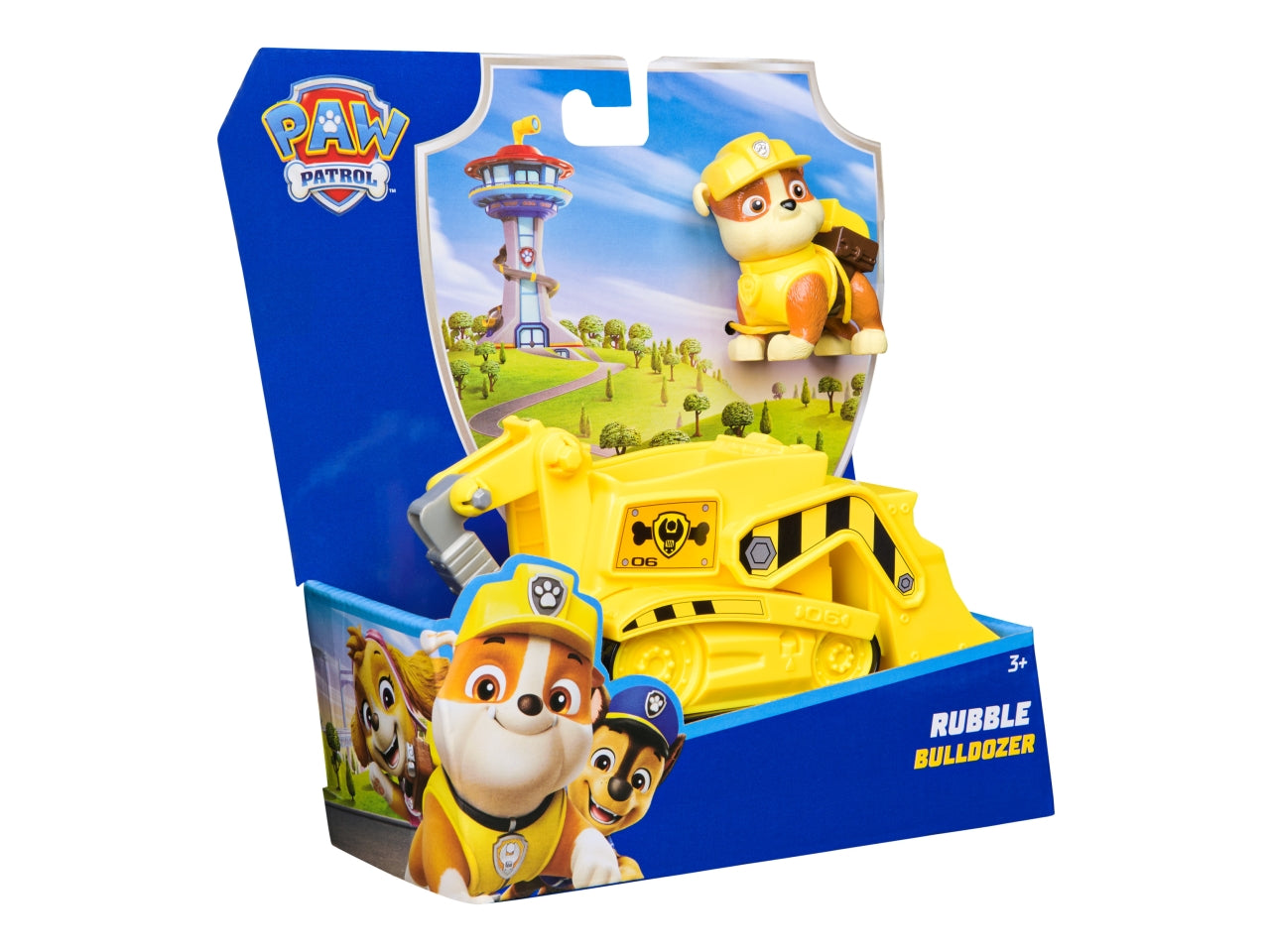 Paw patrol veicolo base rubble con personaggio