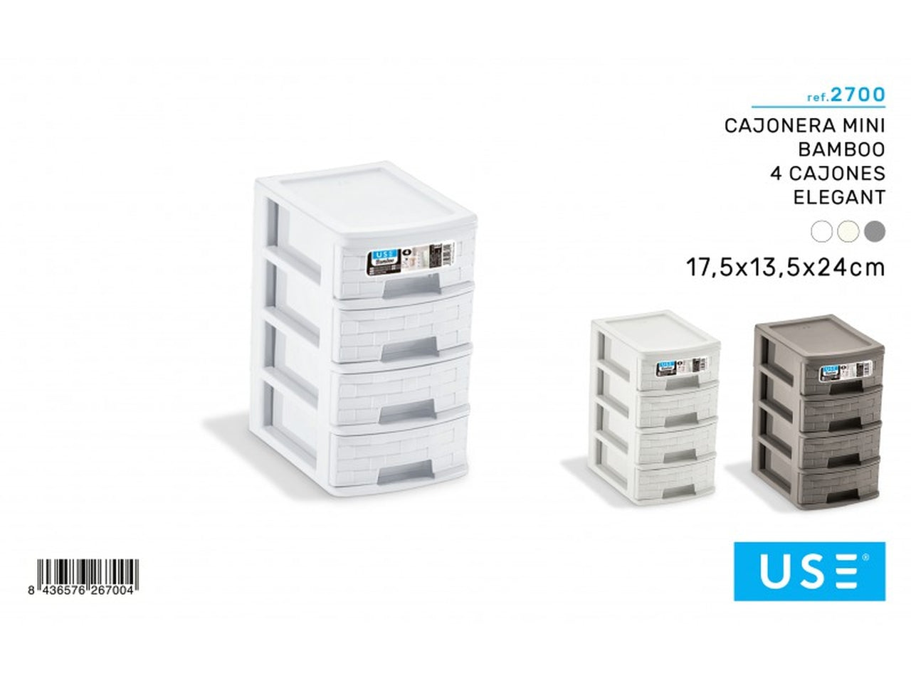 Cassettiera mini 4 cassetti elegant