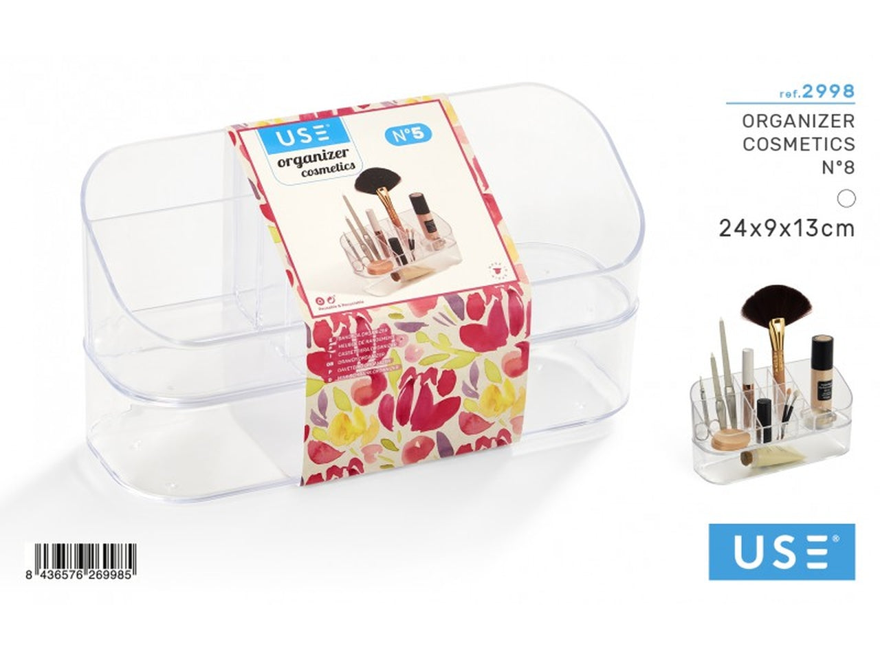 Organizer cosmÃ©tica medio vassoio n.5 8x22,5cm