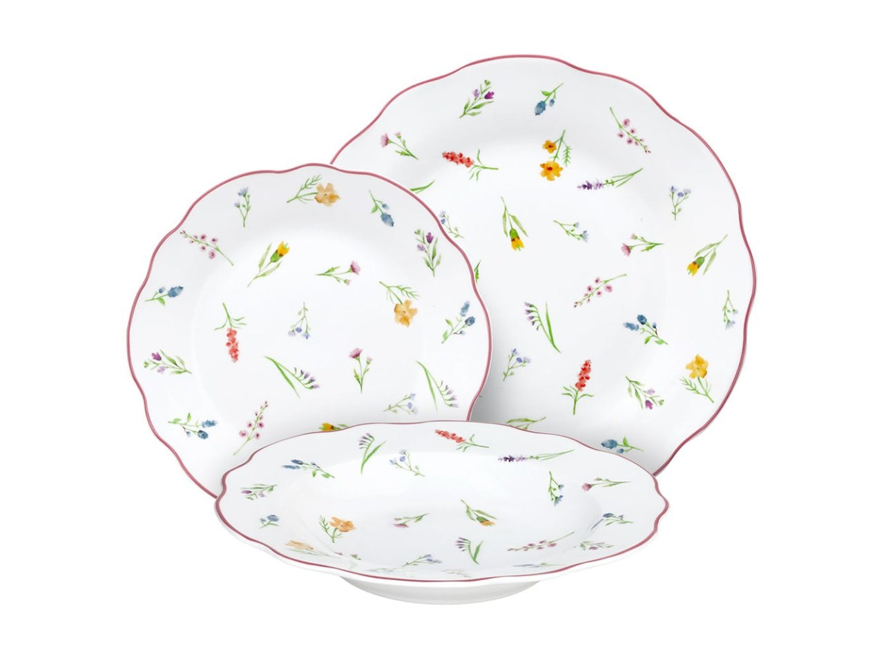 Servizio tavola 18 pz cappettata millefiori