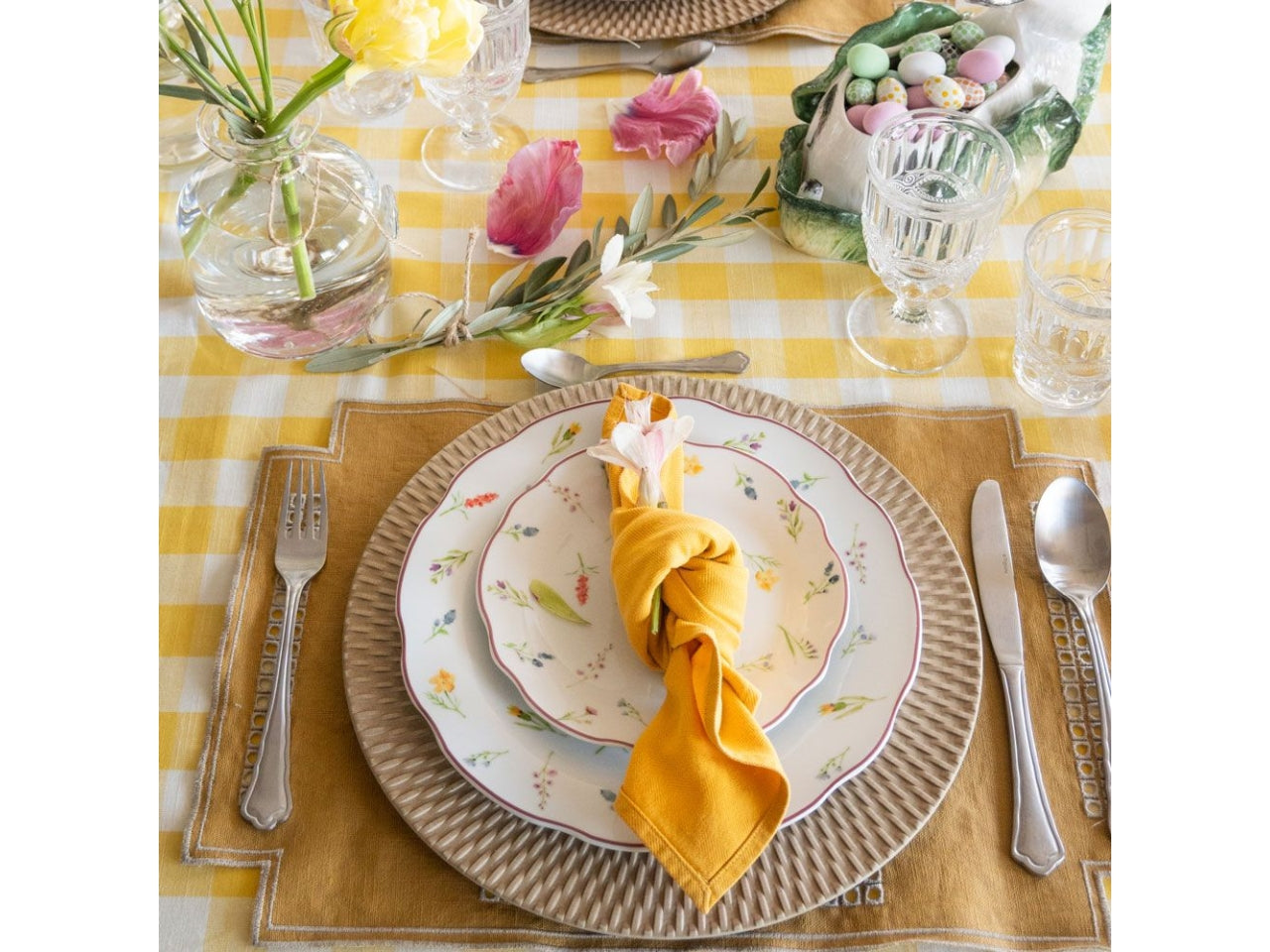 Servizio tavola 18 pz cappettata millefiori