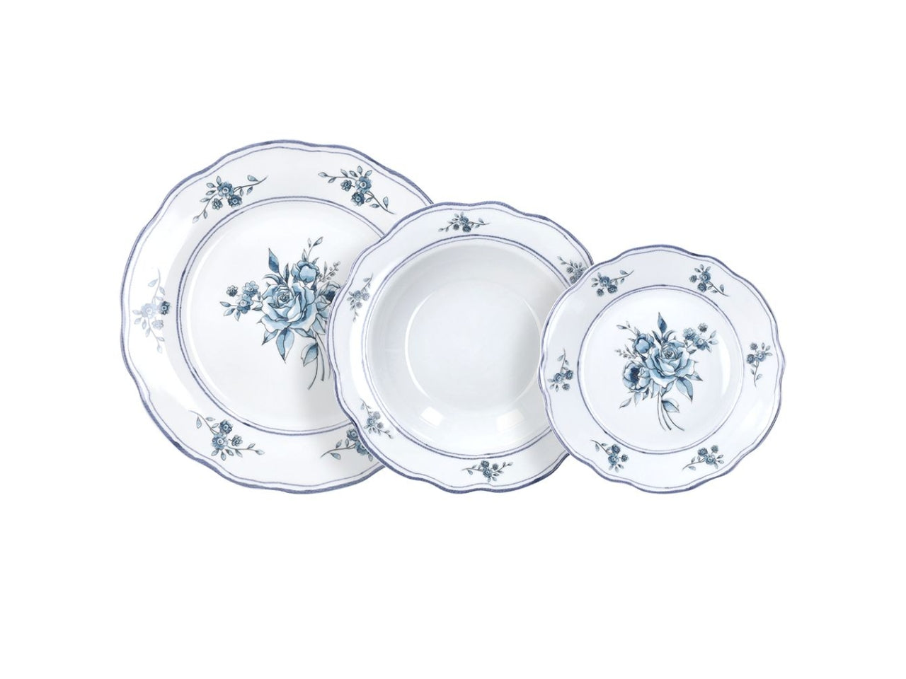 Servizio tavola 18 pz cappettata Heritage florals