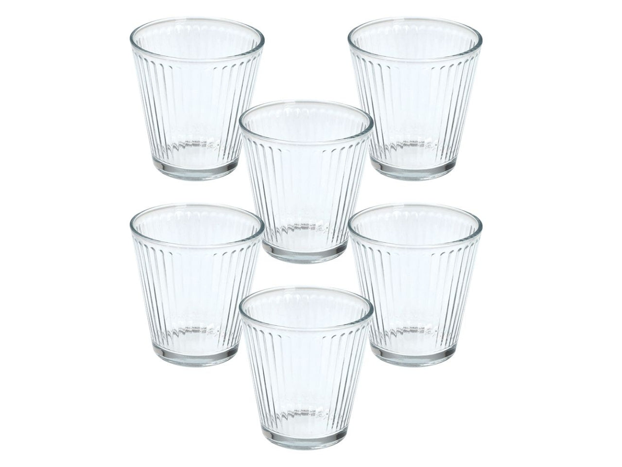 Micene bicchiere trasparente 220ml la confezione contiene 6 bicchieri