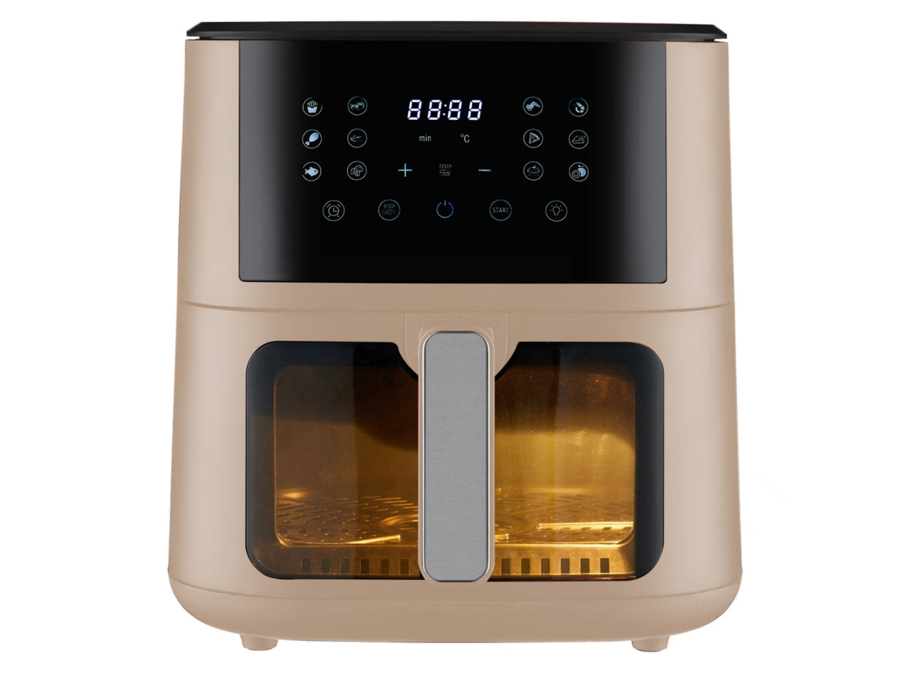 Friggitrice ad aria 10L con 2 resistenze Iridea champagne