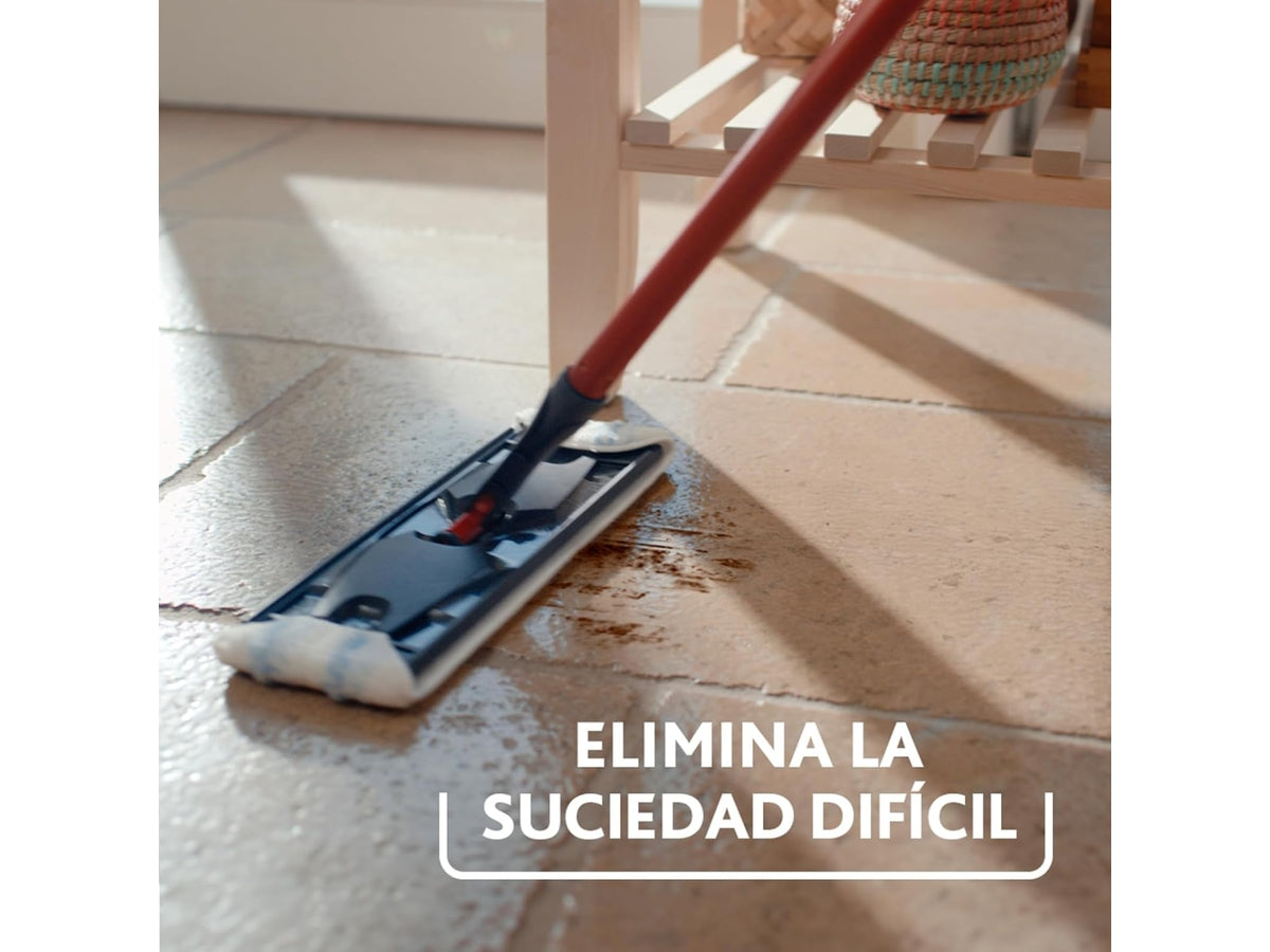 Vileda H2pro Flat Mop lavapavimenti a piastra piatta, doppio scomparto per l' acqua pulita e sporca