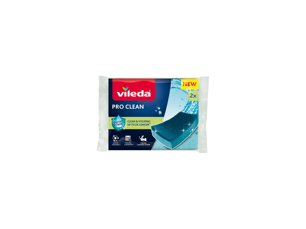 Vileda pro clean spugna classica 2 pezzi