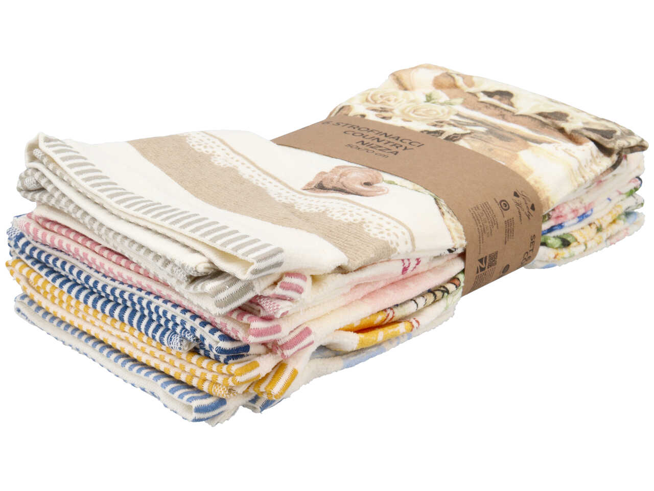 Strofinaccio linea country Nizza composto da  6 pezzi