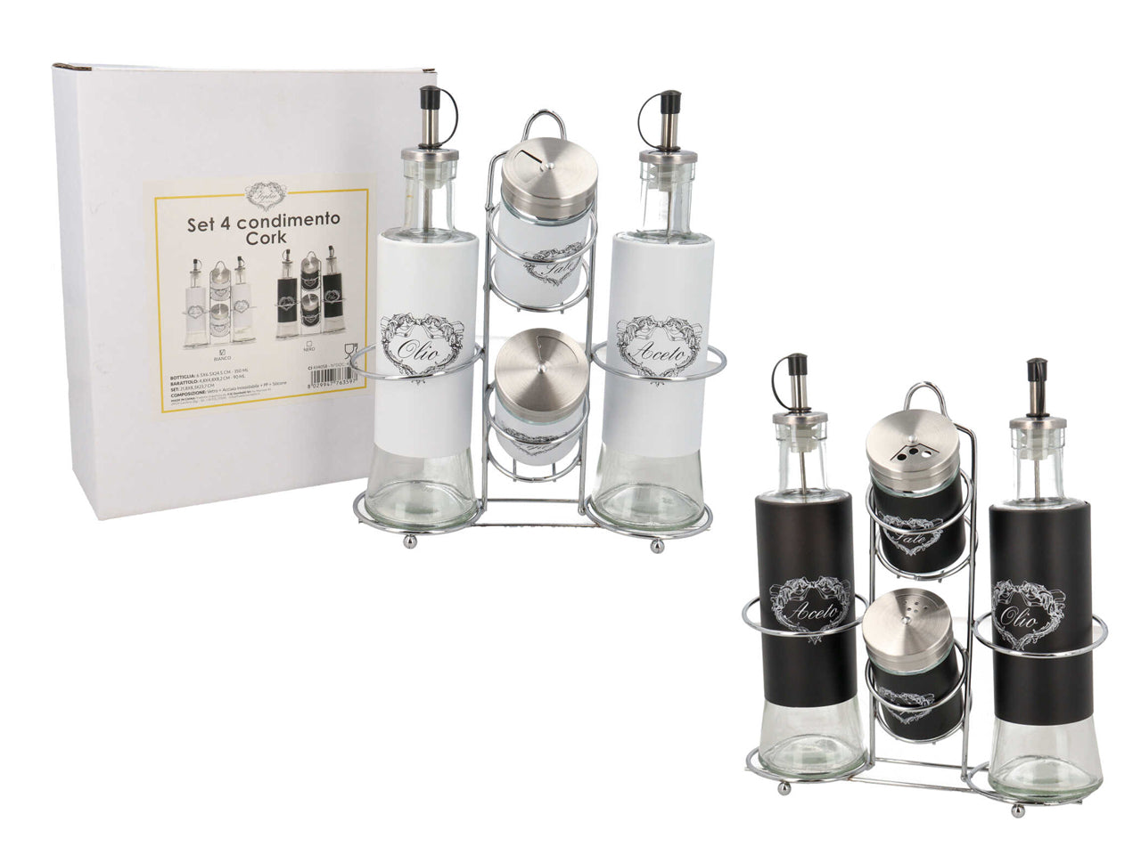 Set menage linea Cork composto da 4 pezzi