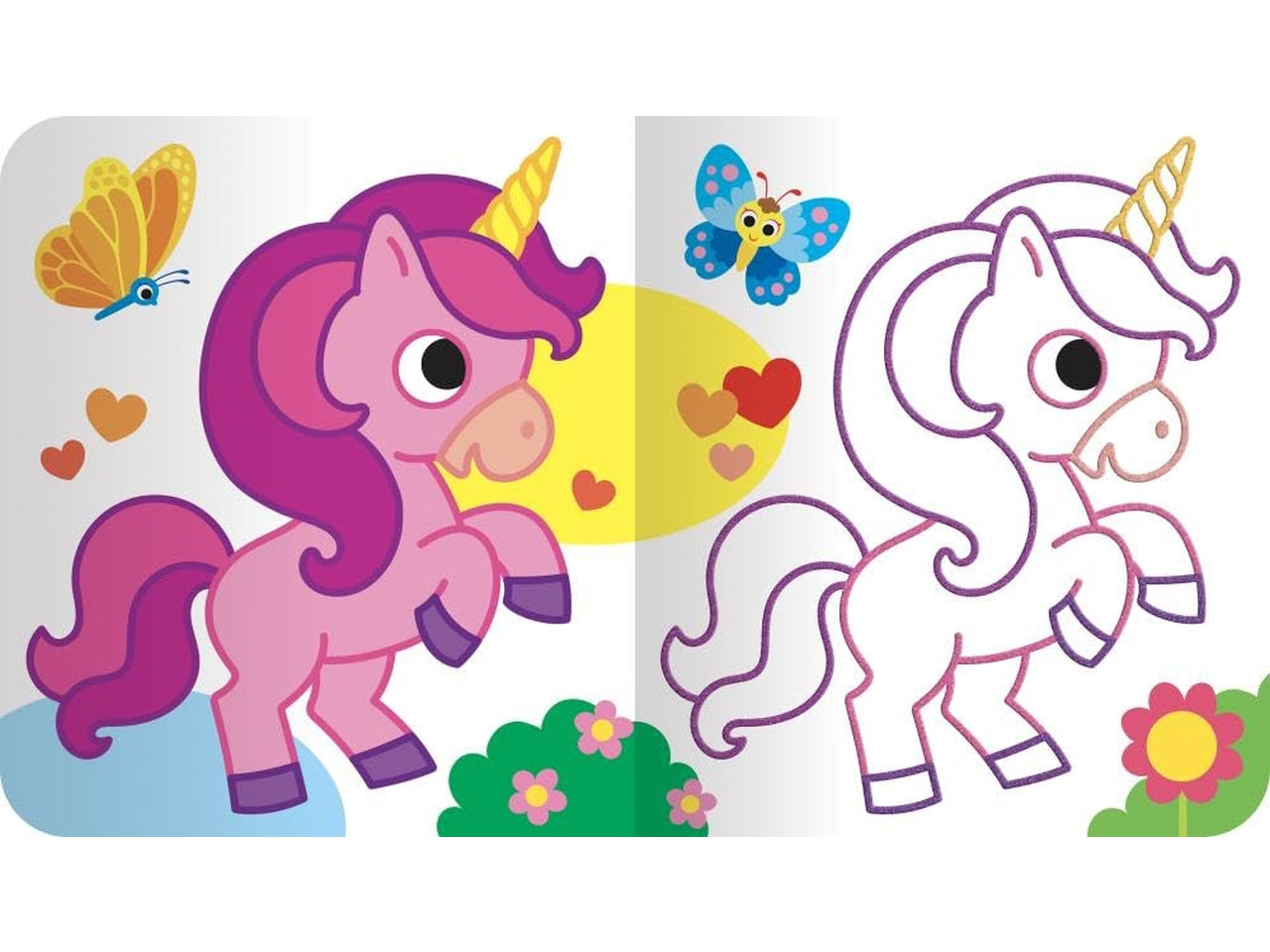 Colora gli unicorni scintillanti