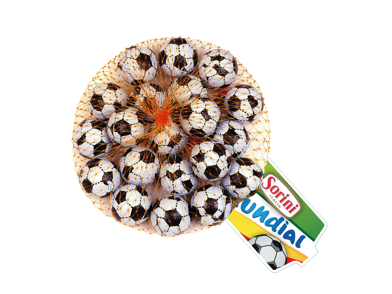 Sorini retina palline calcio di cioccolato al latte ripieni di crema al latte 70gr