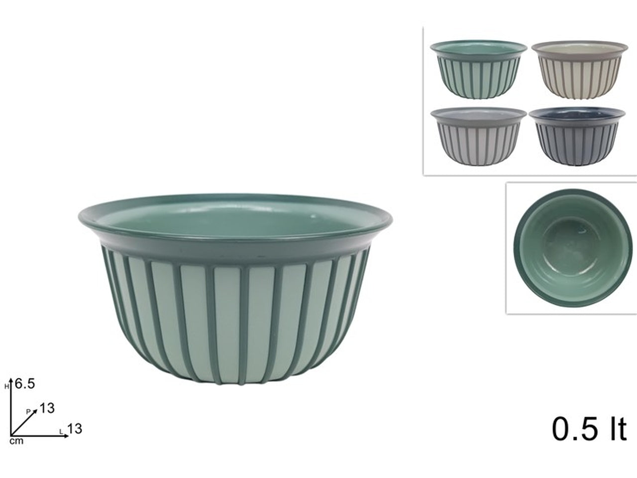 Coppetta plastica 500ml colori assortiti