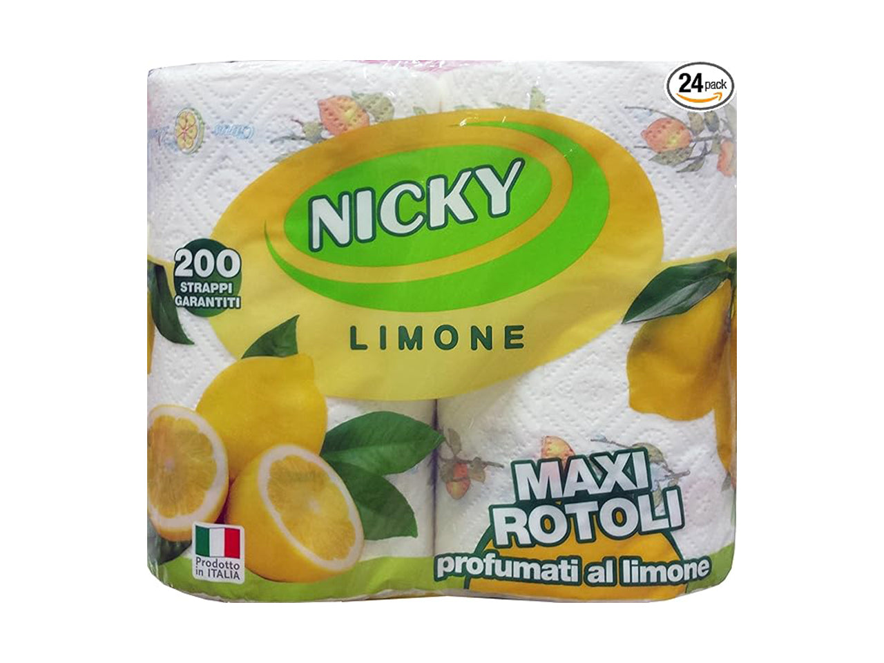 Nicky 2 maxi rotoli asciugatutto al profumo di limone $