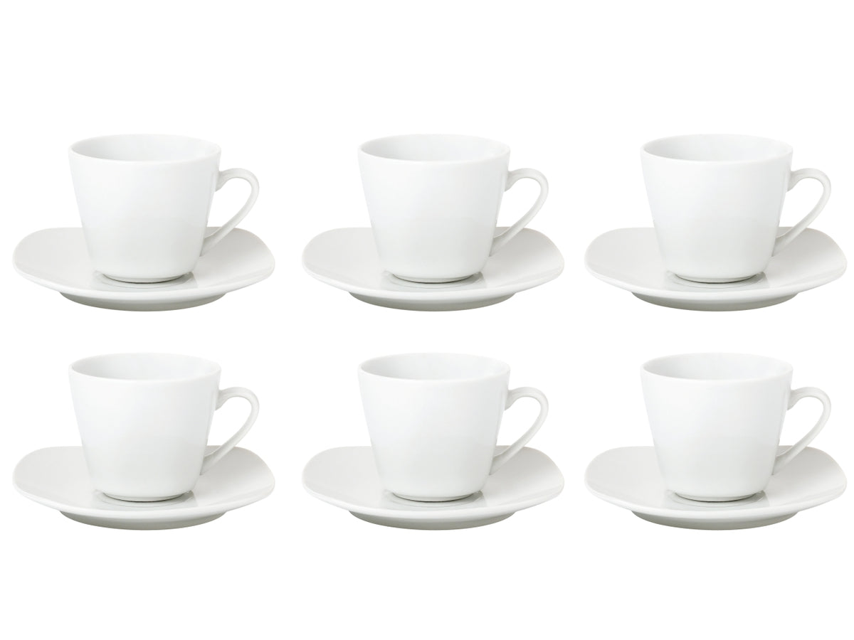 Zen caffe' x6 con piattino bianco