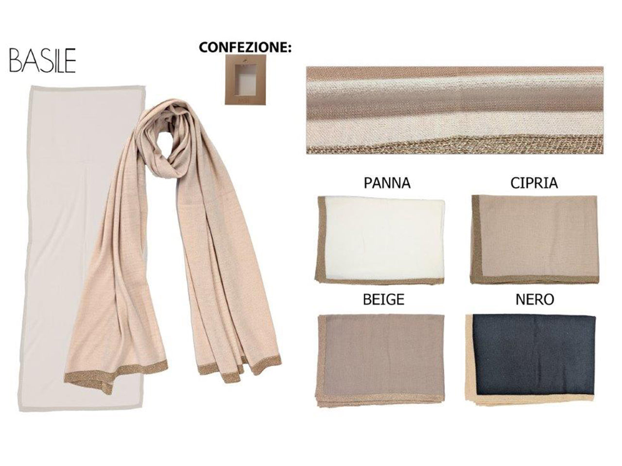 Stola a maglia basile colori assortiti