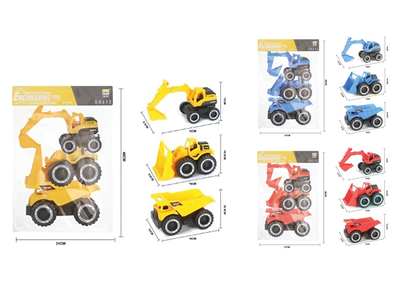 Scavatori set da 3 scavatori in 3 colori