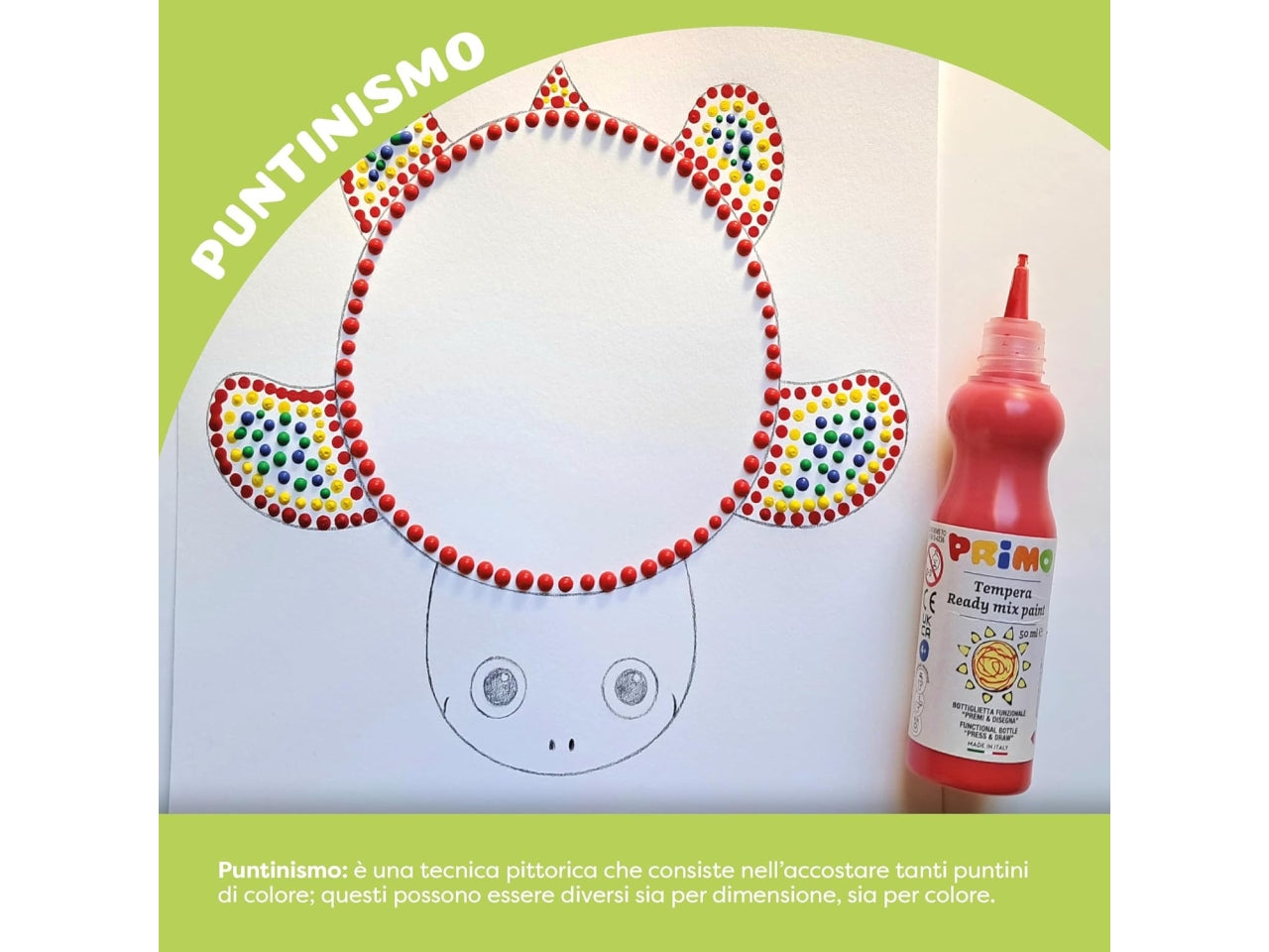 Primo kidskit set tempera puntinismo